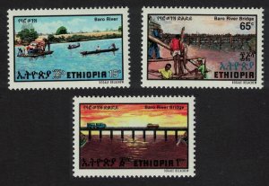 Ethiopia Baro River Bridge 3v 1981 MNH SG#1186-1188