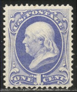 U.S. #145 Mint BEAUTY w/ Cert - 1870 1c Blue