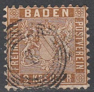 Baden #17  F- VF Used   CV $180.00  (A12288)