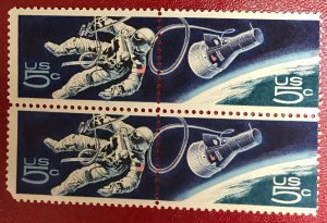 1967 USA Scott 1331-1332 MNH Pair Astronaut and capsule Lot 929