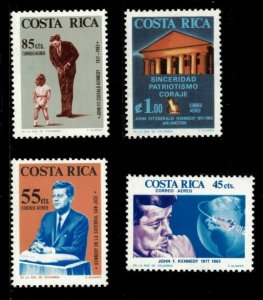 Costa Rica 1965 - JFK, President Kennedy, Airmail - Set of 4v - C417-20 - MNH