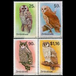 ZIMBABWE 1993 - Scott# 682-5 Owls Set of 4 NH