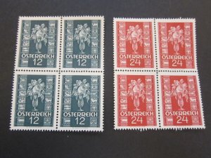 Austria 1937 Sc 388-89 BLK(4) set MNH