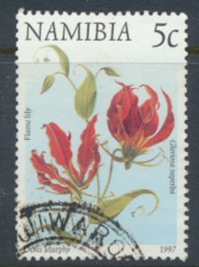 Namibia  SC# 853  Used   Flowers 1997  see scan  and details 