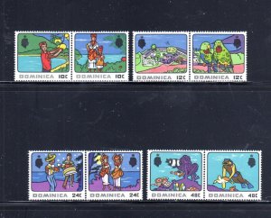 DOMINICA #246-253 1969 TOURIST PUBLICITY MINT VF NH O.G