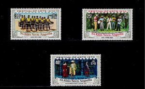 St Kitts & Nevis Scott #227-29, Singles 1970 Complete FVF MH