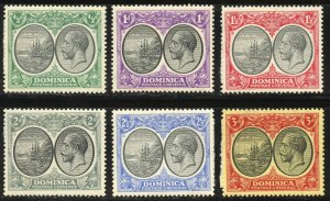 Dominica Scott 65-66,68,70,72,74 Unused HOG - Colony Seal & George V -SCV $33.75