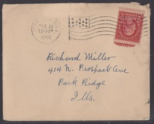 United States - Dec 21, 1926 Flag Cancel on Domestic Cover