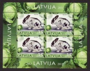 Latvia Sc# 775 MNH Year of the Rabbit 2011 (M/S)