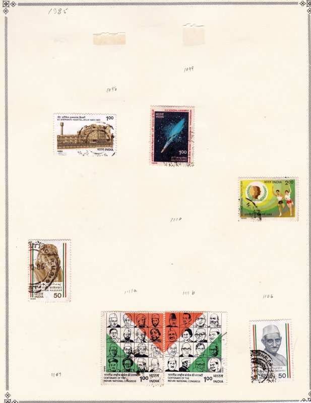 India Stamp Collection on pages   ......see details below