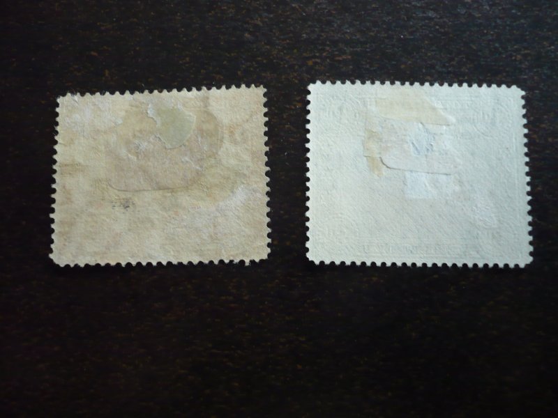 Stamps - Tonga - Scott# 40,43 - Mint Hinged & Used Part Set of 2 Stamps