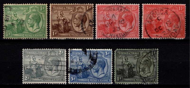 Trinidad & Tobago 1922-28 George V Definitives, Part Set [Used]