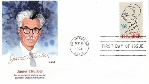 United States # 2862, James Thurber, Fleetwood  First Day Cover