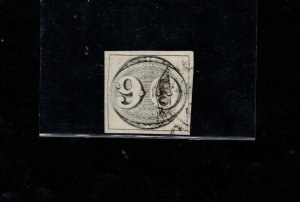 Brazil #3b Extra Fine Used Gem With Four Large Margins **With Certificate**