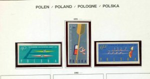 POLAND 1961/63 Sport Space Wildlife M&U on 16 Pages(140+Items)H00599