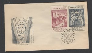 Czechoslovakia #1471-72  (1967 Prague Castle set) on unaddressed cachet FDC