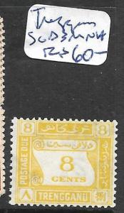 MALAYA TRENGGANU  (P1001B) POSTAGE DUE 8C SG D3  MNH 