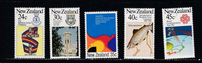 New Zealand  # 771-775, Various Centennials, Mint NH, 1/2 Cat.