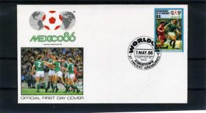 Grenadines St. Vincent 1986 FIFA World Cup Mexico 1986 Ireland team official FDC