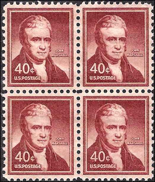 1050 Mint,OG,NH... Block of 4... SCV $7.00... Wet