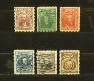 15408   BOLIVIA   Used # 70, 72, 73, 74, 75, 76              CV$ 7.60