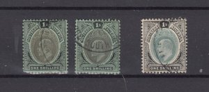 Southern Nigeria KEVII 1902 1/- (3) Shades SG16 Fine Used BP3390