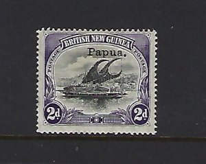 PAPUA NEW GUINEA SCOTT #21- 1907 SMALL OVERPRINT 2D (VIOLET) -MINT LH