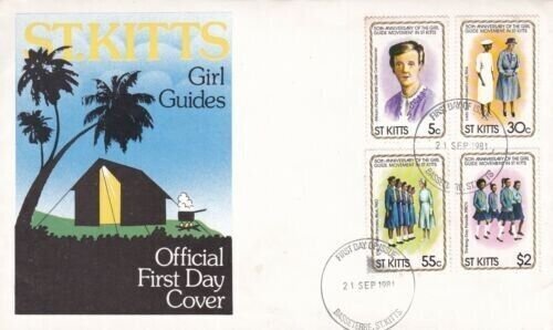 St Kitts 1981 Girl Guides FDC Bassaterre Cancel unaddressed VGC