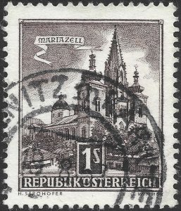 Austria #620 engraved Used - 1s Mariazell (1957)