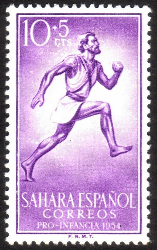 1954, Spanish Sahara 10+5c, MH, Sc B30