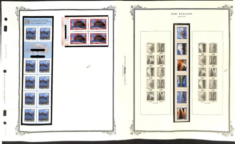 New Zealand Stamp Collection on 14 Scott Specialty Pages, 1995-1997 Mint NH (BV)