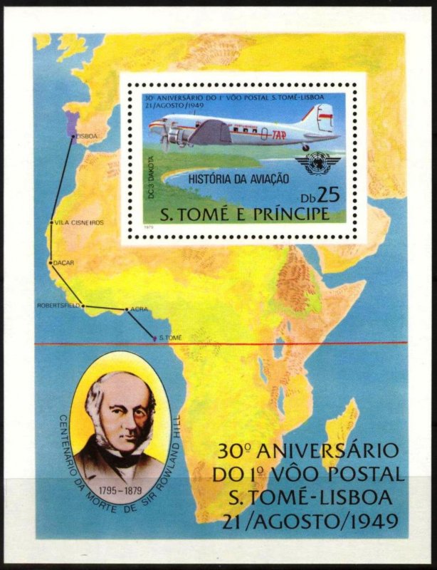 Sao Tome and Principe 1979 History of Aviation Airplanes S/S MNH