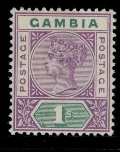 GAMBIA QV SG44, 1s violet and green, LH MINT. Cat £42.
