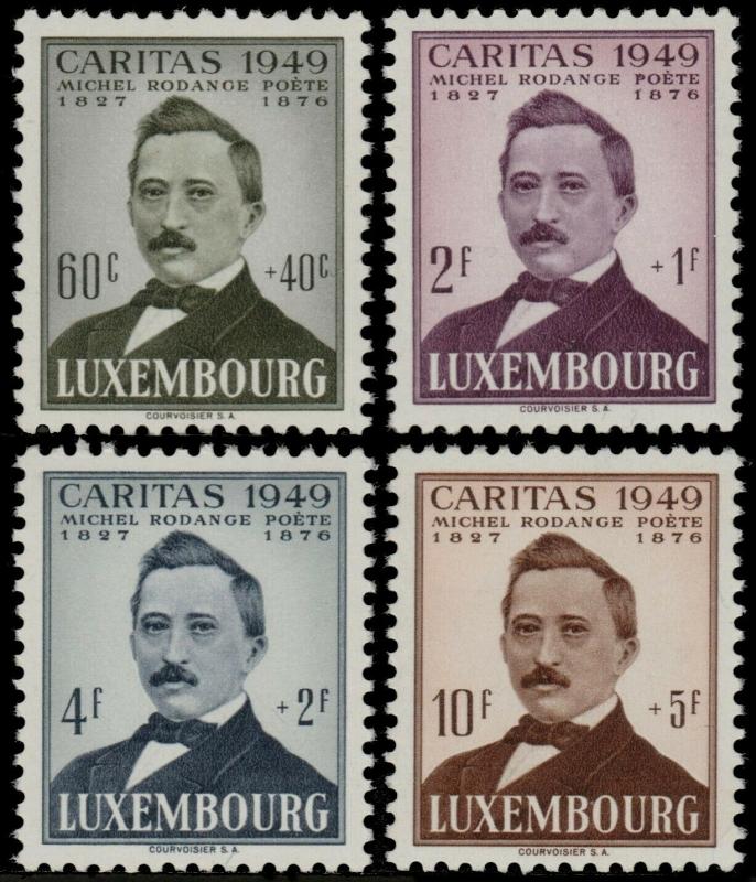 ✔️ LUXEMBOURG 1949 - CARITAS POET RODANGE - SC. B152/B155 ** MNH  [LX464]