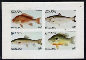 Staffa 1979 Fish #04 (Snapper, Shad, etc) imperf  set of ...