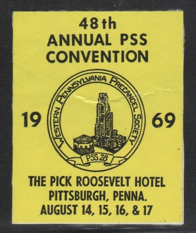 USA - Western Pennsylvania Precancel Society 1969 Convention Stamp