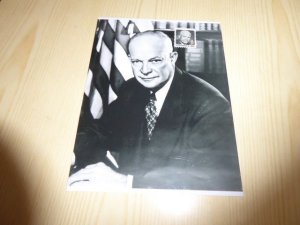 New President Dwight Eisenhower Photograph size about 5 x 7 with USA Stamp