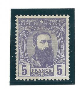 1887 BELGIAN CONGO/CONGO - COB No. 11 5 F. Purple MLH/*