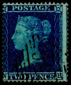 SG36a, 2d blue plate 6, LC16, FINE USED. Cat £325. IRELAND 