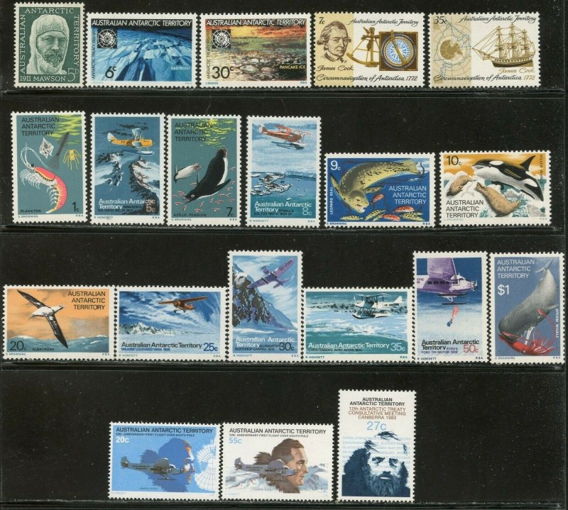 AUSTRALIAN ANTARCTIC AAT Sc#L7//L56 1961-83 Six Different Sets OG Mint Most NH