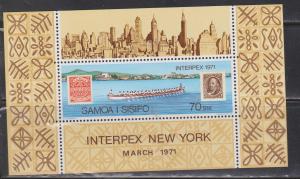 SAMOA Scott # 343 MNH - Interpex 1971 Souvenir Sheet