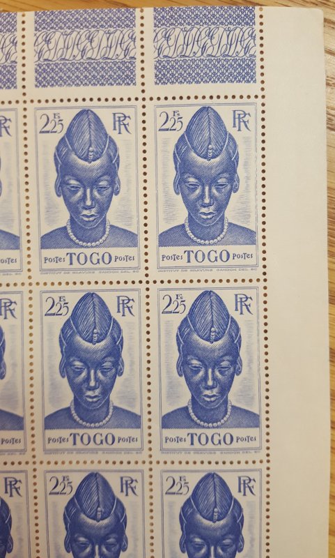 Togo #290* NH  Full sheet of 50  CV $70.00
