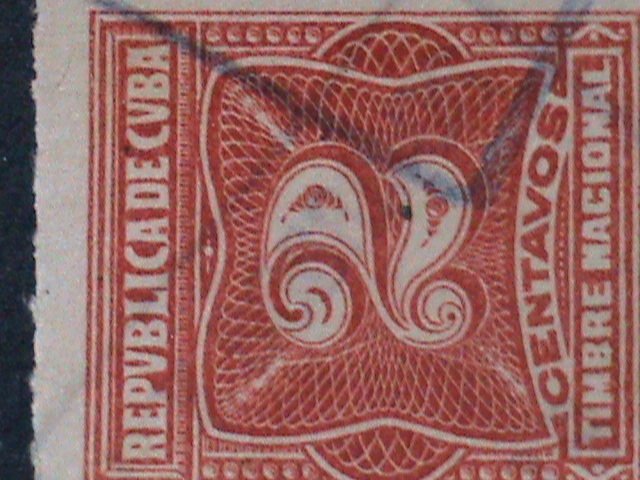 ​CUBA- 1914 SC#J9 POSTAGE DUE TWO OF OVER 100 YEARS OLD USED STAMP-VERY FINE