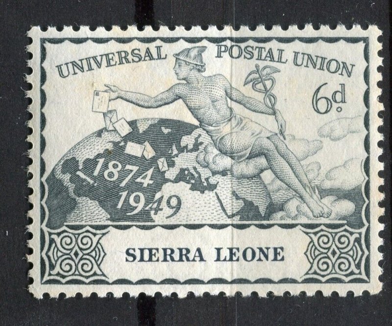 SIERRA LEONE; 1949 early UPU Anniversary issue Mint hinged 6d. value