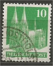 GERMANY, 1948, used 10pf green, Cologne Scott 641