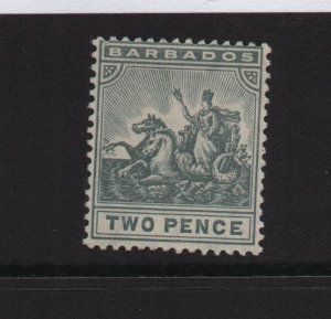 Barbados 1907 SG166 2d MCA lightly mounted mint