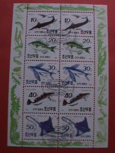 KOREA STAMP:1990-SC#2955a  UNDER SEA FISHES CTO-MNH S/S SHEET. TWO COMPLETED SET