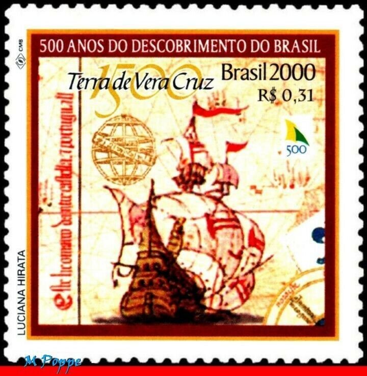 2739 BRAZIL 2000 DISCOVERY OF BRAZIL, SHIPS & BOATS, HISTORY MI# 3006 C-2254 MNH