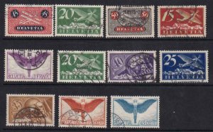 Switzerland 1923-25 SC C3-12 Set Used 