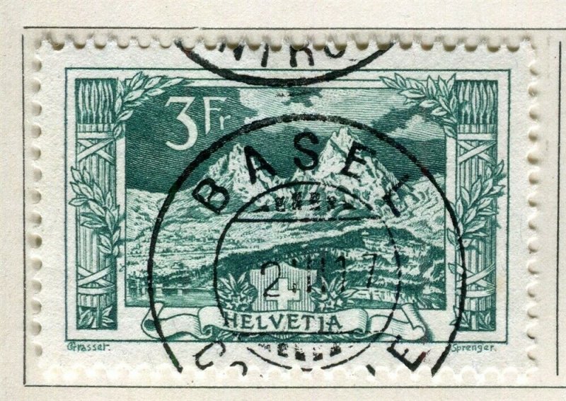 SWITZERLAND; 1914-18 early Pictorial issue fine used 3Fr. value